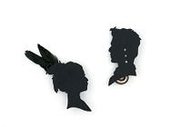 Silhouetted couple